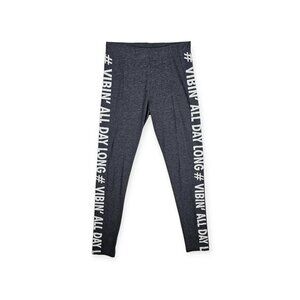 ESMARA | Athleisure Leggings | Women's | Small (US 8/10) | Gray | Vibin' Graphic
